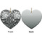 Camo Ceramic Flat Ornament - Heart Front & Back (APPROVAL)