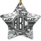 Camo Star Ceramic Ornament w/ Monogram