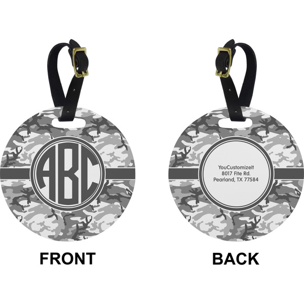Camo Circle Luggage Tag (Front + Back)