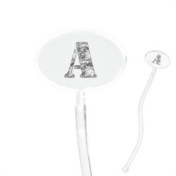 Camo 7" Oval Plastic Stir Sticks - Clear (Personalized)