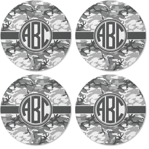 Camo Coaster Round Rubber Back - Apvl