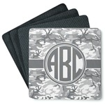 Camo Square Rubber Backed Coasters - Set of 4 (Personalized)