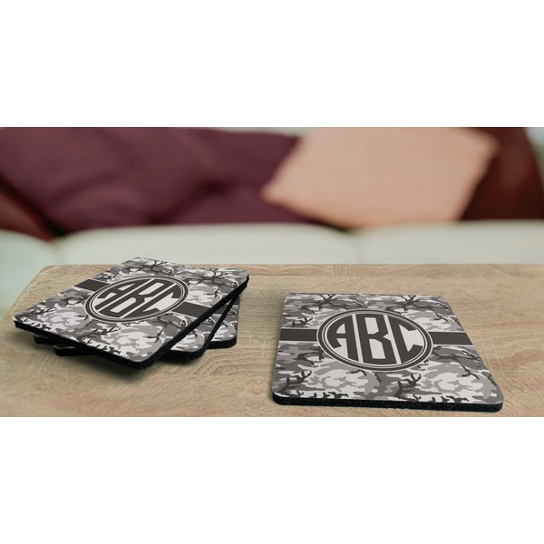Camo Coaster Rubber Back - On Coffee Table