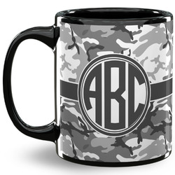 Camo 11 Oz Coffee Mug - Black (Personalized)