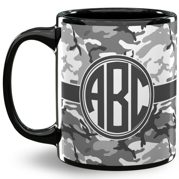 Custom Camo 11 Oz Coffee Mug - Black (Personalized)