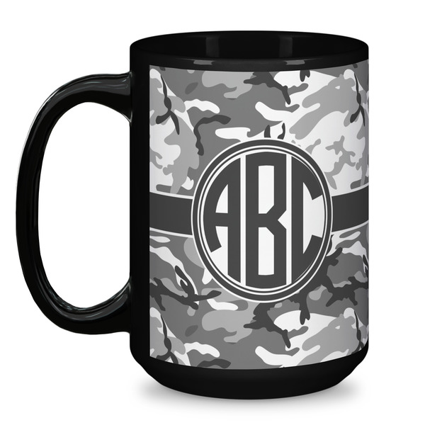 Camo Coffee Mug - 15 oz - Black