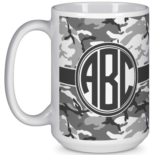 Custom Camo 15 Oz Coffee Mug - White (Personalized)