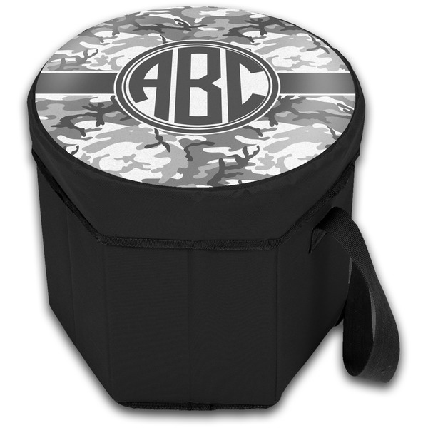 Camo Collapsible Personalized Cooler & Seat (Closed)