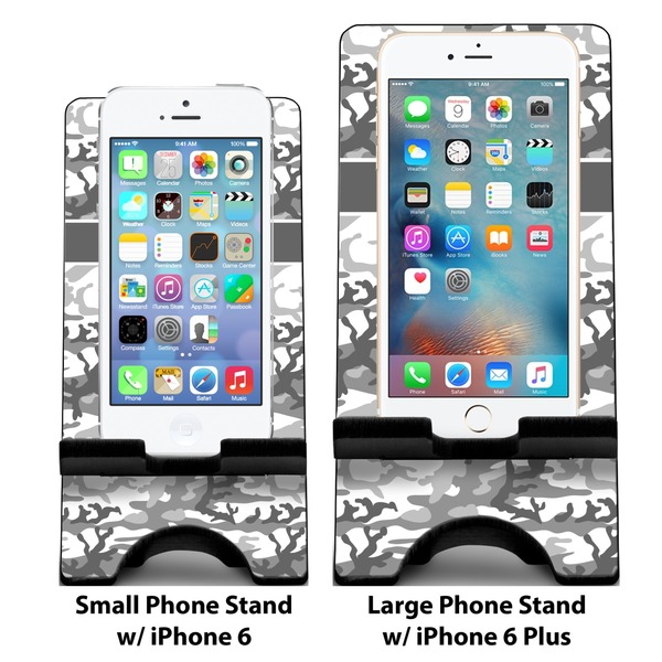 Camo Compare Phone Stand Sizes - with iPhones