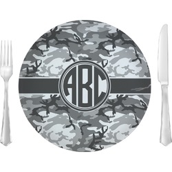 Camo 10" Glass Lunch / Dinner Plates - Single or Set (Personalized)