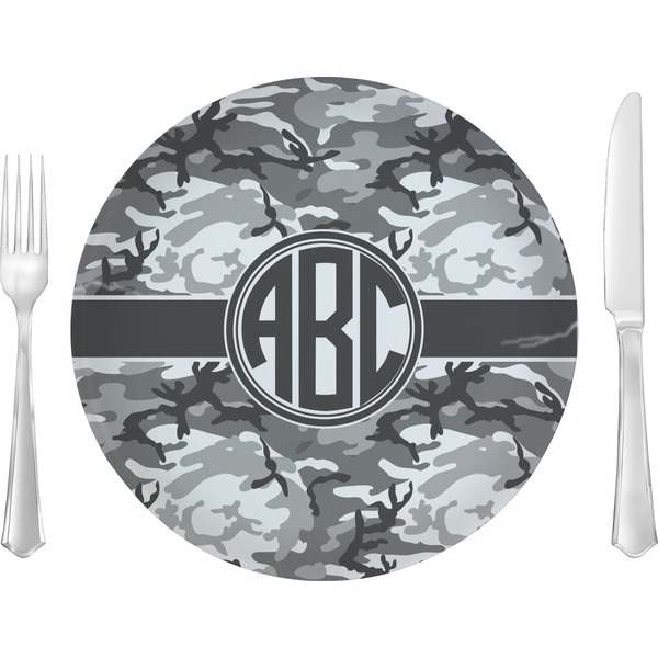 Custom Camo Glass Lunch / Dinner Plate 10" (Personalized)