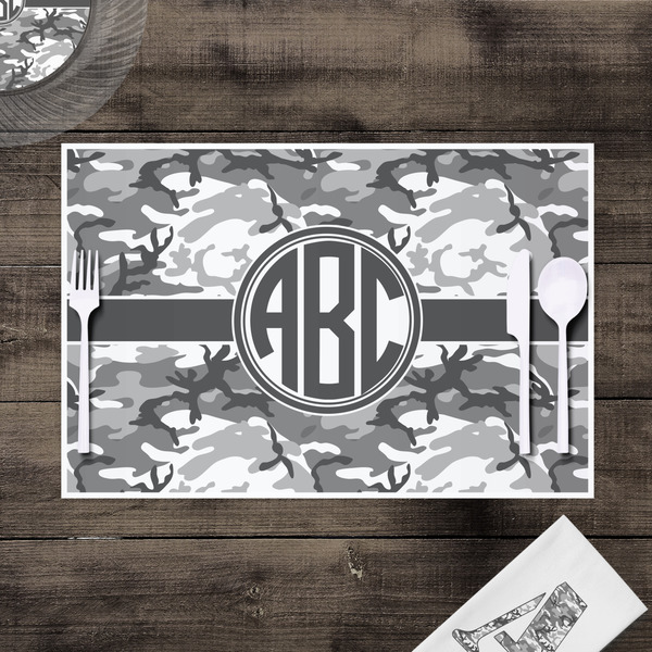 Camo Disposable Paper Placemat - In Context