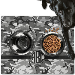 Camo Dog Food Mat - Large w/ Monogram