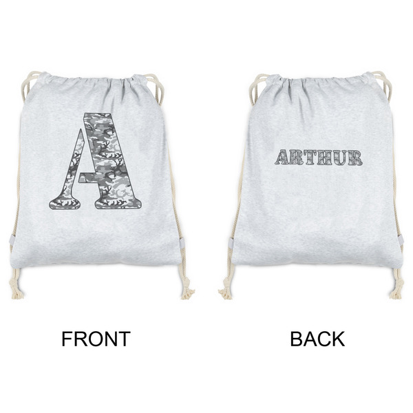 Camo Drawstring Backpacks - Sweatshirt Fleece - Double Sided - APPROVAL