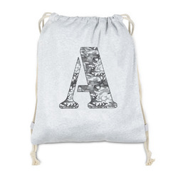 Camo Drawstring Backpack - Sweatshirt Fleece - Double Sided (Personalized)