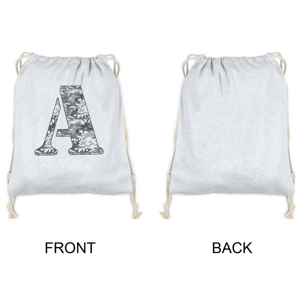 Camo Drawstring Backpacks - Sweatshirt Fleece - Single Sided - APPROVAL