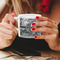 Camo Espresso Cup - 6oz (Double Shot) LIFESTYLE (Woman hands cropped)