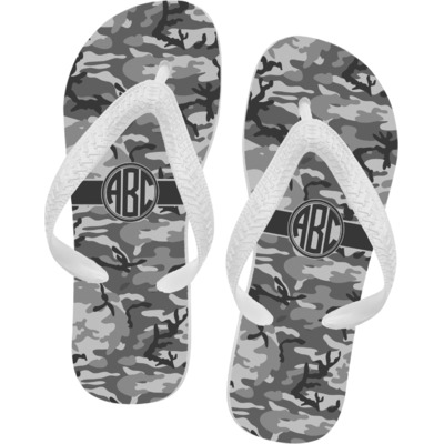 Camo Flip Flops - Medium (Personalized)