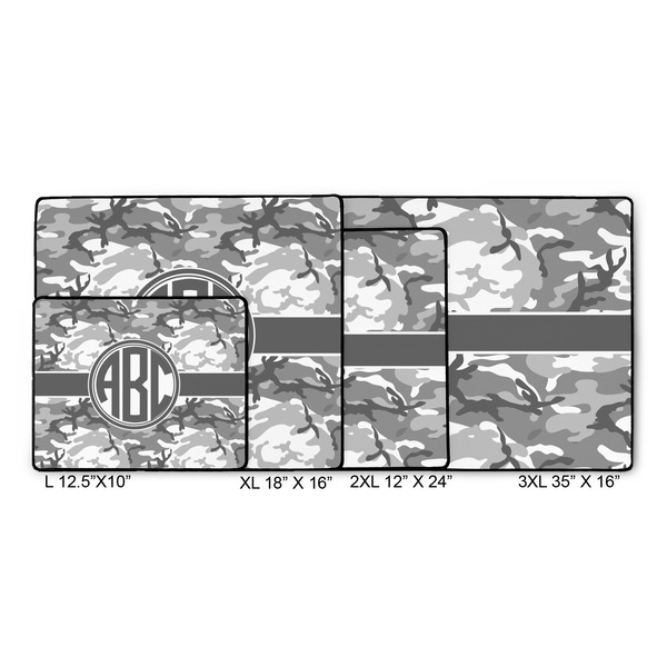 Camo Gaming Mats - SIZE CHART