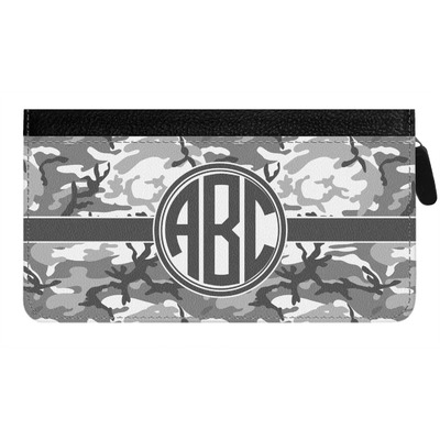 Camo Genuine Leather Ladies Zippered Wallet (Personalized)