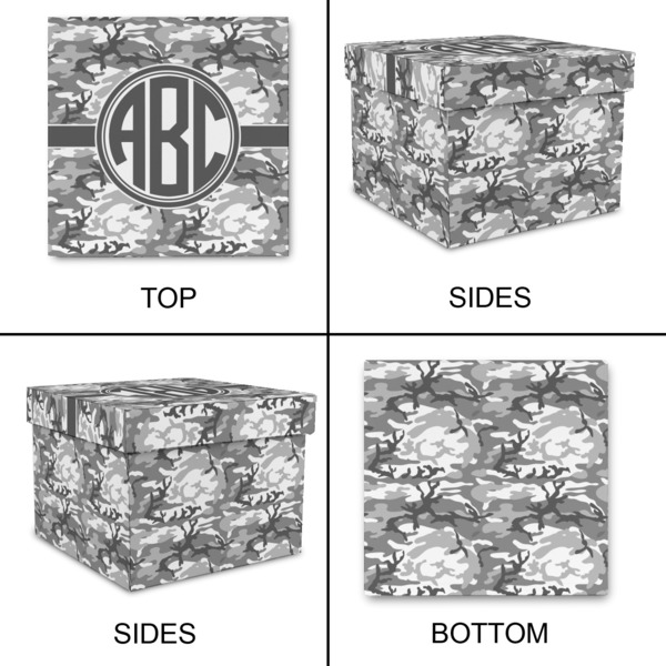 Camo Gift Boxes with Lid - Canvas Wrapped - Large - Approval