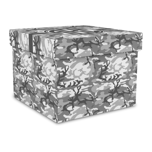 Custom Camo Gift Box with Lid - Canvas Wrapped - Large (Personalized)