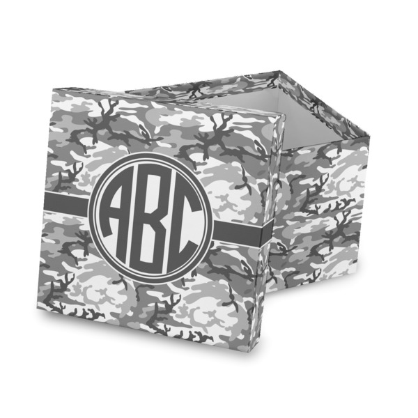 Custom Camo Gift Box with Lid - Canvas Wrapped (Personalized)