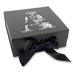 Camo Gift Box with Magnetic Lid - Black (Personalized)