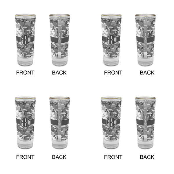 Camo Glass Shot Glass - 2 oz - Set of 4 - APPROVAL