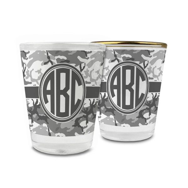 Custom Camo Glass Shot Glass - 1.5 oz (Personalized)