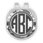 Camo Golf Ball Marker - Hat Clip - Silver