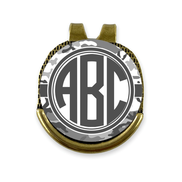 Custom Camo Golf Ball Marker - Hat Clip - Gold