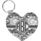 Camo Heart Plastic Keychain w/ Monogram