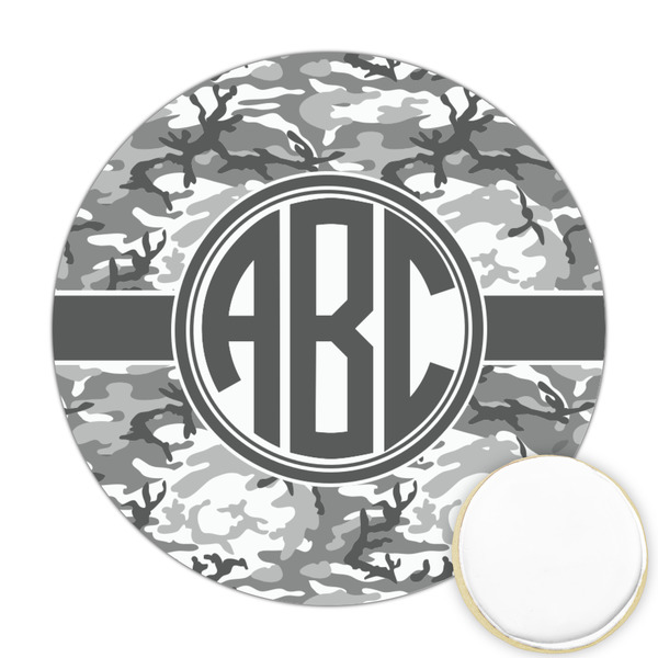 Custom Camo Printed Cookie Topper - Round (Personalized)