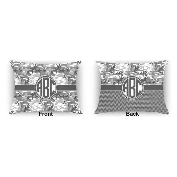 Camo  Indoor Rectangular Burlap Pillow (Front and Back)