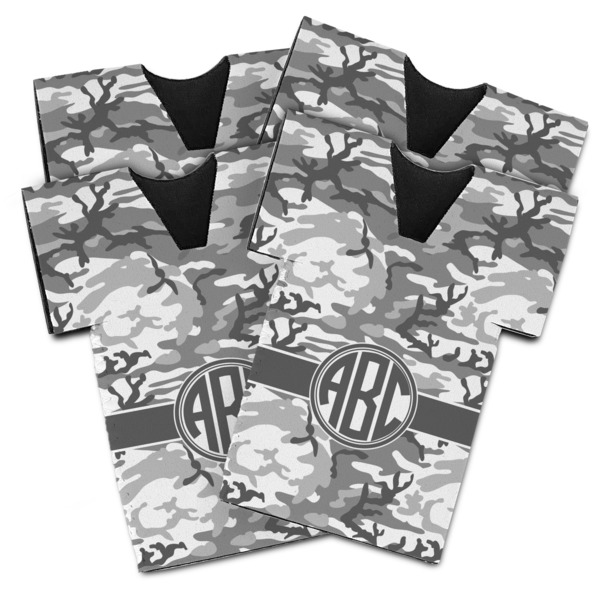 Custom Camo Jersey Bottle Cooler - Set of 4 (Personalized)