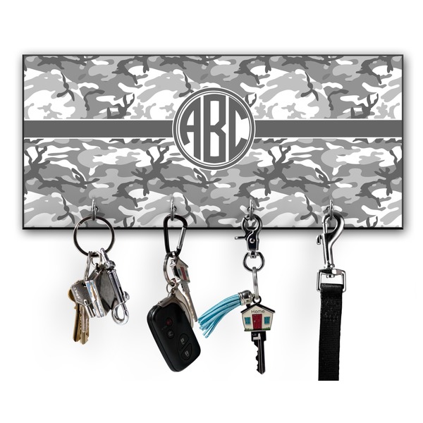 Custom Camo Key Hanger w/ 4 Hooks w/ Monogram
