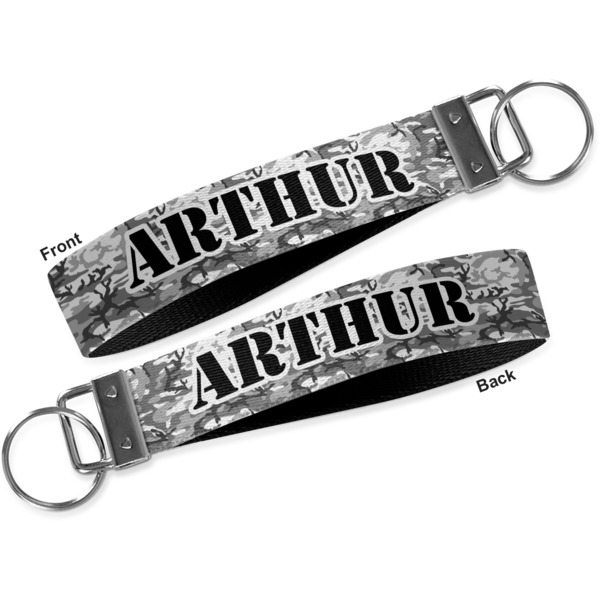 Camo Key-chain - Metal and Nylon - Front and Back
