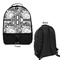 Camo Large Backpack - Black - Front & Back View