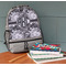Camo Large Backpack - Gray - On Desk