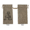 Camo Large Burlap Gift Bags - Front Approval