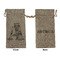 Camo Large Burlap Gift Bags - Front & Back