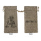 Camo Large Burlap Gift Bag - Front & Back (Personalized)