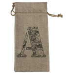 Camo Large Burlap Gift Bag - Front (Personalized)