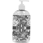 Camo Plastic Soap / Lotion Dispenser (16 oz - Large - White) (Personalized)