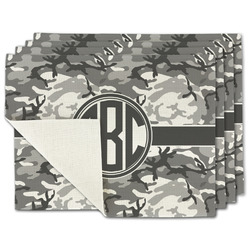 Camo Single-Sided Linen Placemat - Set of 4 w/ Monogram