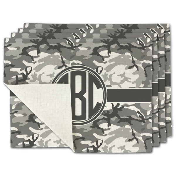 Custom Camo Single-Sided Linen Placemat - Set of 4 w/ Monogram