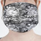 Camo Mask - Pleated (new) Front View on Girl