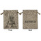 Camo Medium Burlap Gift Bag - Front & Back (Personalized)