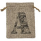 Camo Medium Burlap Gift Bag - Front (Personalized)